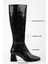 Kadın Stall Siyah Küt Burunlu Çizme 2