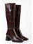 Kadın Stall Bordo Küt Burunlu Çizme 1
