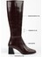 Kadın Stall Bordo Küt Burunlu Çizme 2