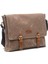 DESIGN03 Kanvas-Deri Koyu Vizon 15.6 Inch Postacı Laptop Çantası 1