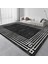 Dekoratif Salon Mutfak Koridor Halısı Modern Siyah 4013 1