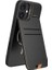iPhone 16 Kılıf Magsafeli Raptic Slim Wallet Serisi Deri Görünüm Kartlıklı Standlı Kapak Siyah 1