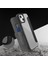 iPhone 13 Kılıf Vegan Deri Tasarımlı Şeffaf Kartlıklı Raptic Urban Folio Serisi Kapak Siyah 6