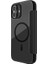 iPhone 16 Kılıf Magsafe Uyumlu Vegan Deri Şeffaf Kartlıklı Raptic Urban Folio Serisi Kapak Siyah 4