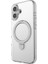 iPhone 16 Plus Kılıf Magsafe Uyumlu Raptic Air Stand Serisi Buzlu Transparan Standlı Kapak Şeffaf 2