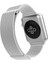 Watch 10 42MM Uyumlu Metal Hasır Kordon Mesh Band Serisi Gümüş 1