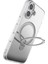 iPhone 16 Plus Magsafe Uyumlu Kılıf Raptic Air Stand Serisi Aynalı Arka Yüzey Standlı Kapak Gri 3