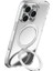 iPhone 16 Pro Max Magsafe Uyumlu Kılıf Raptic Air Stand Serisi Aynalı Arka Yüzey Standlı Kapak Gri 4