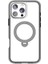 iPhone 16 Pro Kılıf Magsafe Uyumlu Raptic Airjoy Serisi 360 Dönebilen Standlı Kapak Siyah - Gri 1