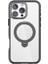 iPhone 16 Pro Max Kılıf Magsafe Uyumlu Standlı Kapak Raptic Airjoy Serisi Boncuk Tasarımlı Siyah-Gri 1