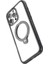 iPhone 16 Pro Max Kılıf Magsafe Uyumlu Standlı Kapak Raptic Airjoy Serisi Boncuk Tasarımlı Siyah-Gri 3