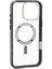 iPhone 16 Pro Max Kılıf Magsafe Uyumlu Raptic Airjoy Serisi Boncuk Tasarımlı Şeffaf Kapak Siyah-Gri 2