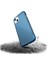 iPhone 13 Kılıf Raptic Air Serisi Airbag Tasarımlı Metal Köşelikli Şeffaf Kapak Mavi 3