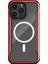 iPhone 15 Pro Max Kılıf Magsafe Uyumlu Airbagli Raptic Shield Serisi Şeffaf Arka Yüzey Kapak Kırmızı 1