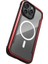 iPhone 15 Pro Max Kılıf Magsafe Uyumlu Airbagli Raptic Shield Serisi Şeffaf Arka Yüzey Kapak Kırmızı 2