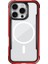 iPhone 16 Pro Max Kılıf Magsafe Uyumlu Airbagli Raptic Shield Serisi Şeffaf Arka Yüzey Kapak Kırmızı 1