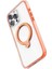iPhone 16 Pro Kılıf Magsafe Uyumlu Raptic Airjoy Serisi 360 Derece Dönebilen Standlı Kapak Turuncu 4