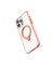 iPhone 16 Pro Max Kılıf Magsafe Uyumlu Standlı Kapak Raptic Airjoy Serisi Boncuk Tasarımlı Turuncu 3
