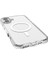 iPhone 16 Plus Kılıf Magsafe Şarj Özellikli Airbag Tasarımlı Raptic Clear Serisi Şeffaf Kapak Beyaz 2