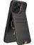 iPhone 16 Pro Max Kılıf Magsafeli Raptic Slim Wallet Serisi Deri Kartlıklı Standlı Kapak Siyah 3