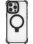 iPhone 16 Pro Max Kılıf Magsafe Şarj Özellikli Raptic Dual Serisi Şeffaf Standlı Kapak Siyah 3