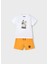 Yazlık Erkek Çocuk Şort - T-Shirt Takım - Turuncu 1