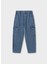 Yazlık Kız Çocuk Kargo Cep Denim Pantolon - Mavi 2