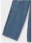 Yazlık Kız Çocuk Kargo Cep Denim Pantolon - Mavi 3
