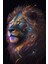 Neon Lion Kanvas Tablo 2