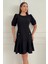 Tüvit Kumaş Midi Boy Sıfır Yaka Cep Detaylı Kadın Elbise 029 2