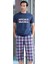 Erkek Ekoseli Kısa Kollu Pijama Takımı 21396 2