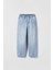 Lastikli Denim Jean Kız Çocuk 1