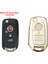 Fiat Egea Uyumlu Nano Kumanda Anahtar Kılıfı Oto Anahtarlık 3 Tuşlu Beyaz Gold 5