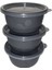 Tick Tock Hava Sızdırmaz Saklama Kabı 3'lü Set 3X250 ml Antrasit 1