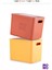 Storage Box 2’li Sarı-Kiremit Renk 17 Lt Düzenleyici Kapaklı Saklama Kutusu, Organizer 2