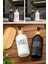 2’li Hands Dishes Siyah Beyaz Dekoratif Mutfak Banyo Sıvı Cam Sabunluk Seti 500ML Bambu Stantlı Set 5