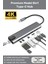 8 Girişli Macbook Pro Air USB Type-C Hub Dönüştürücü Çevirici Çoklayıcı USB HDMI Micro Sd 8in1 1
