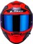 Storm 2 Faster Mat Kırmızı Kapalı Motosiklet Kaskı Mavi Camlı 4