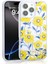 Apple iPhone 16 Pro Max Uyumlu Kılıf Sıvılı Simli Baskılı Şeffaf Arka Yüzey Zore Mossa Silikon Kapak-Sarı 1