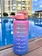 Motivasyonel Su Matarası Pembe Suluk 2 Litre Spor Salonu Su Şişesi 1