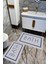 Dijital Baskılı Yıkanabilir Bath Desenli Kaymaz Taban 2'li Banyo Paspas Seti 1