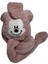 Kız Çocuk Koyu Pembe Renk Mickey Figürlü Pompalı Sesli Kışlık Peluş Kulaklık. 1