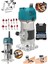 Alman 4200RPM 6 Kademe Devir Ayarlı Formika Traşlama Freze Makinesi 6 mm Pens + 12 Adet Uç Blue 1