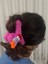 Kadın Kız Peluş Mandal Toka 12 cm Iki Adet Pembe 1