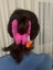 Kadın Kız Peluş Mandal Toka 12 cm Iki Adet Pembe 2
