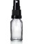 20 ml Şeffaf Cam, Siyah Sprey Başlıklı Şişe, 12 Adet 1