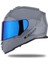 Storm 2 Nardo Gri Kapalı Motosiklet Kaskı Mavi Camlı 2