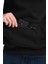 Pamuklu içi Polarlı Dik Yaka Kanguru Cepli Sweatshirt 4
