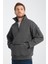 Pamuklu içi Polarlı Dik Yaka Kanguru Cepli Sweatshirt 3