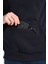 Pamuklu içi Polarlı Dik Yaka Kanguru Cepli Sweatshirt 4